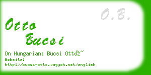 otto bucsi business card